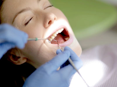 patient at dentist