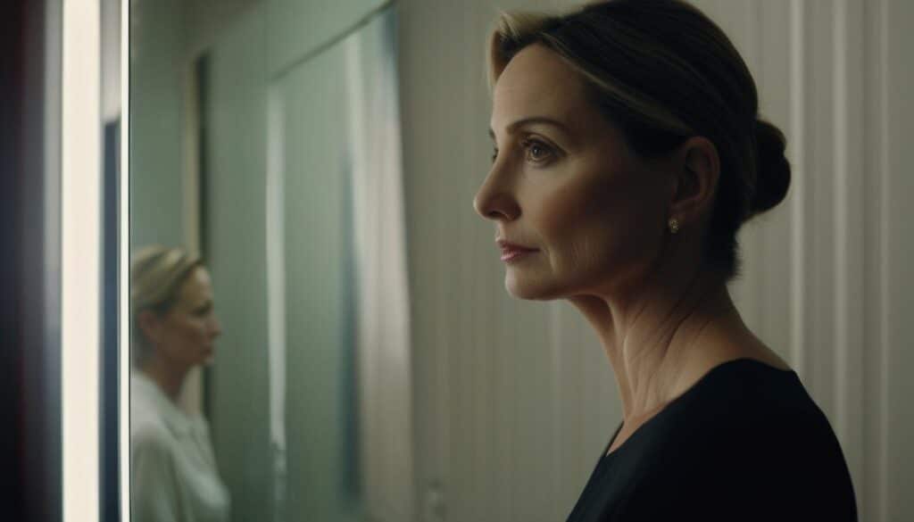 face of a perimenopausal woman