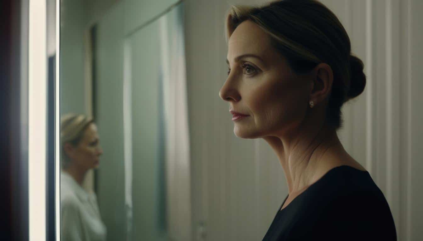 face of a perimenopausal woman